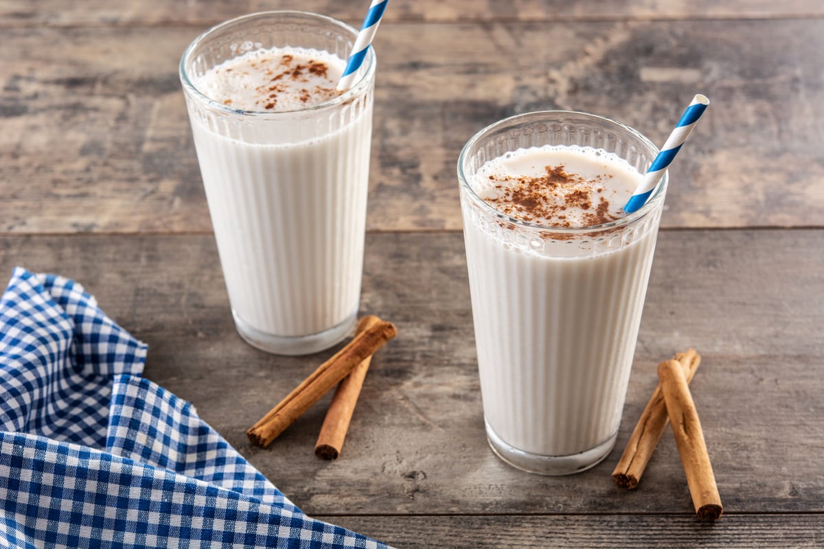 Fresh Horchata with Cinnamon in Glass