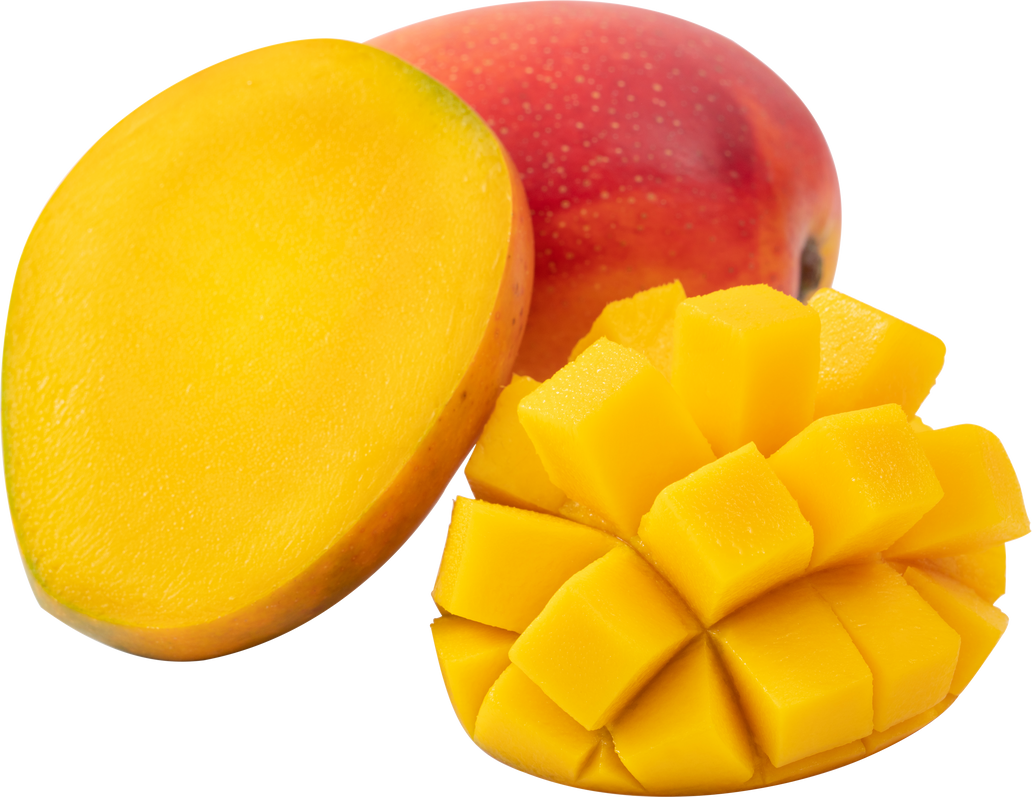 Beautiful Delicious Mango Isolated on White Table Background.