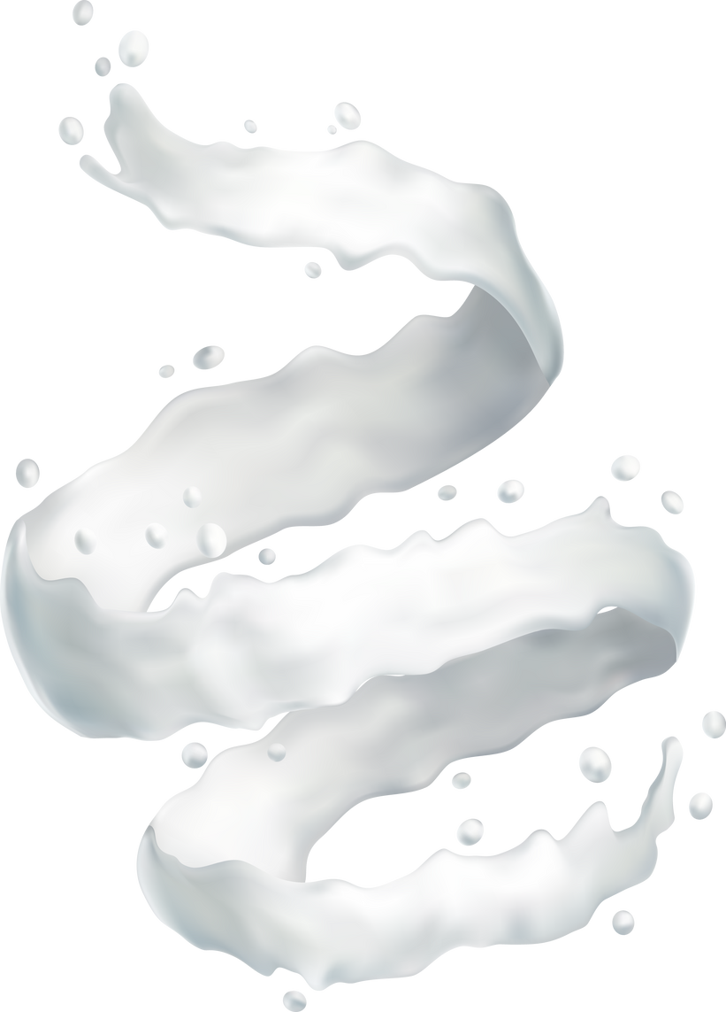 3d realistic milk splash