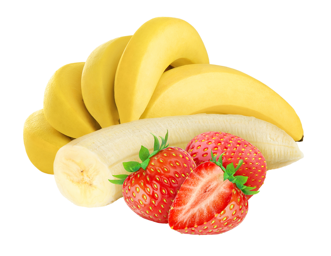 Banana and Strawberry